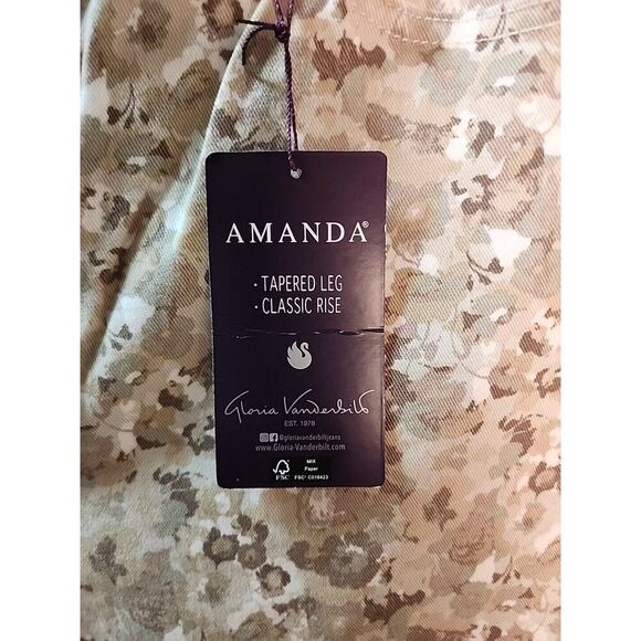 NWT Gloria Vanderbilt Amanda Swan Series Slimming Jeans classic Rise 18 Short - Picture 4 of 7